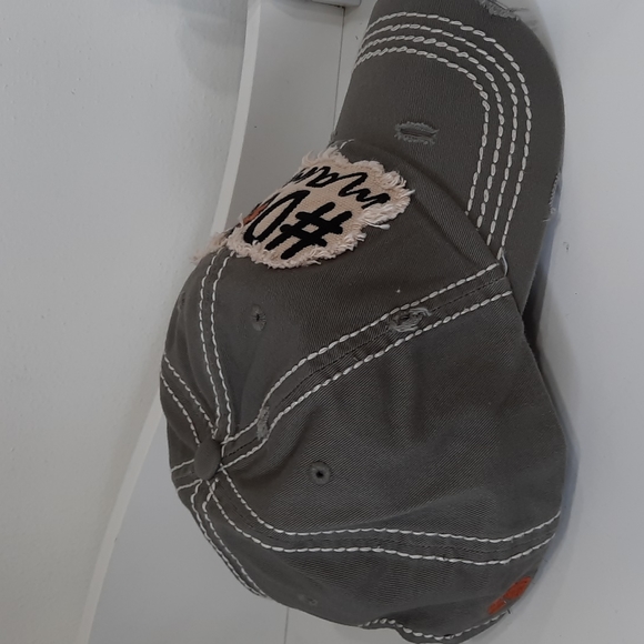 #Dog Momma Baseball Hat Cap Headwear Vintage Look KBETHOS NWT Gray - Picture 7 of 10